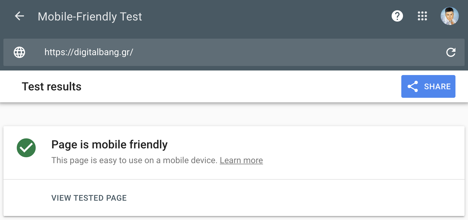 Google Mobile-Friendly Testing Tool