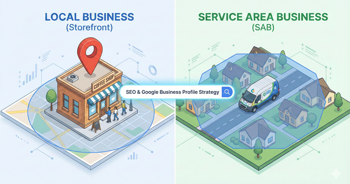 Υπηρεσίες SEO (Search Engine Optimization) <br>Προώθηση - SEO Ιστοσελίδων Service Area Businesses vs Local Businesses: Τεχνικές Διαφορές σε SEO, Google Business Profile & GEO Signals